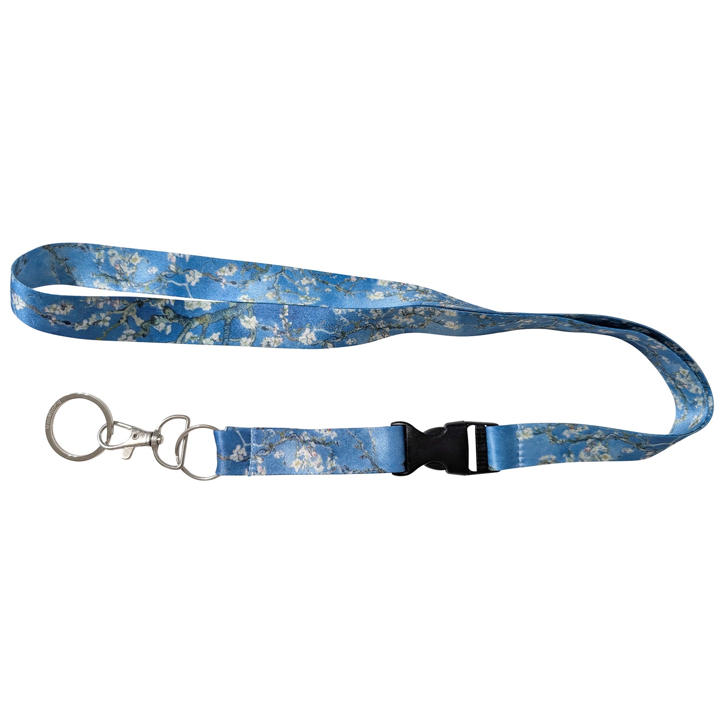 Blue Sky White Flower Buckle Keychain Lanyard