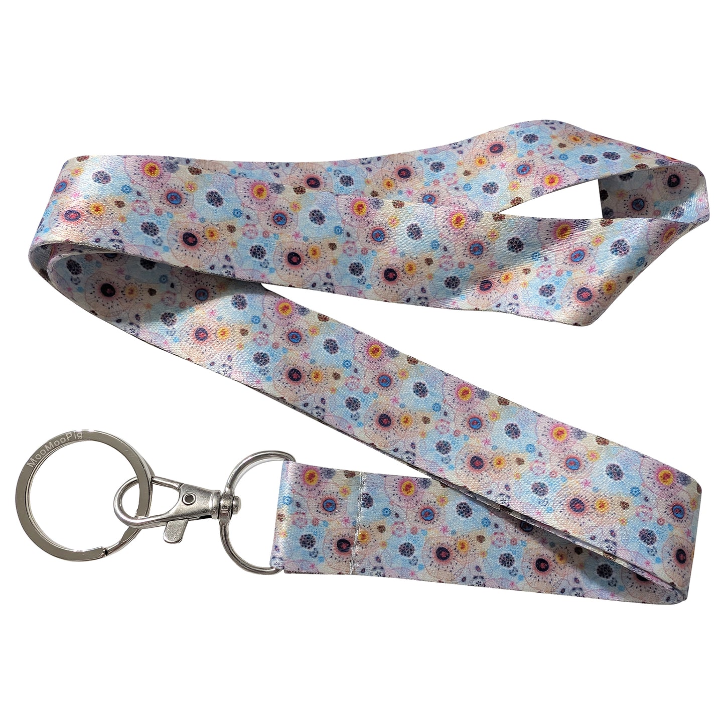 Cell Flower Pattern Keychain Lanyard