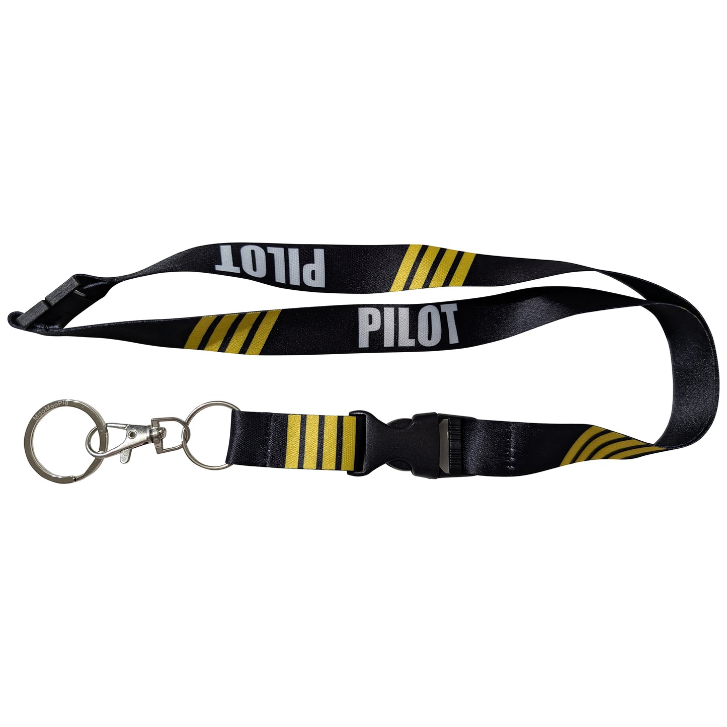 Pilot Black Buckle Keychain Lanyard