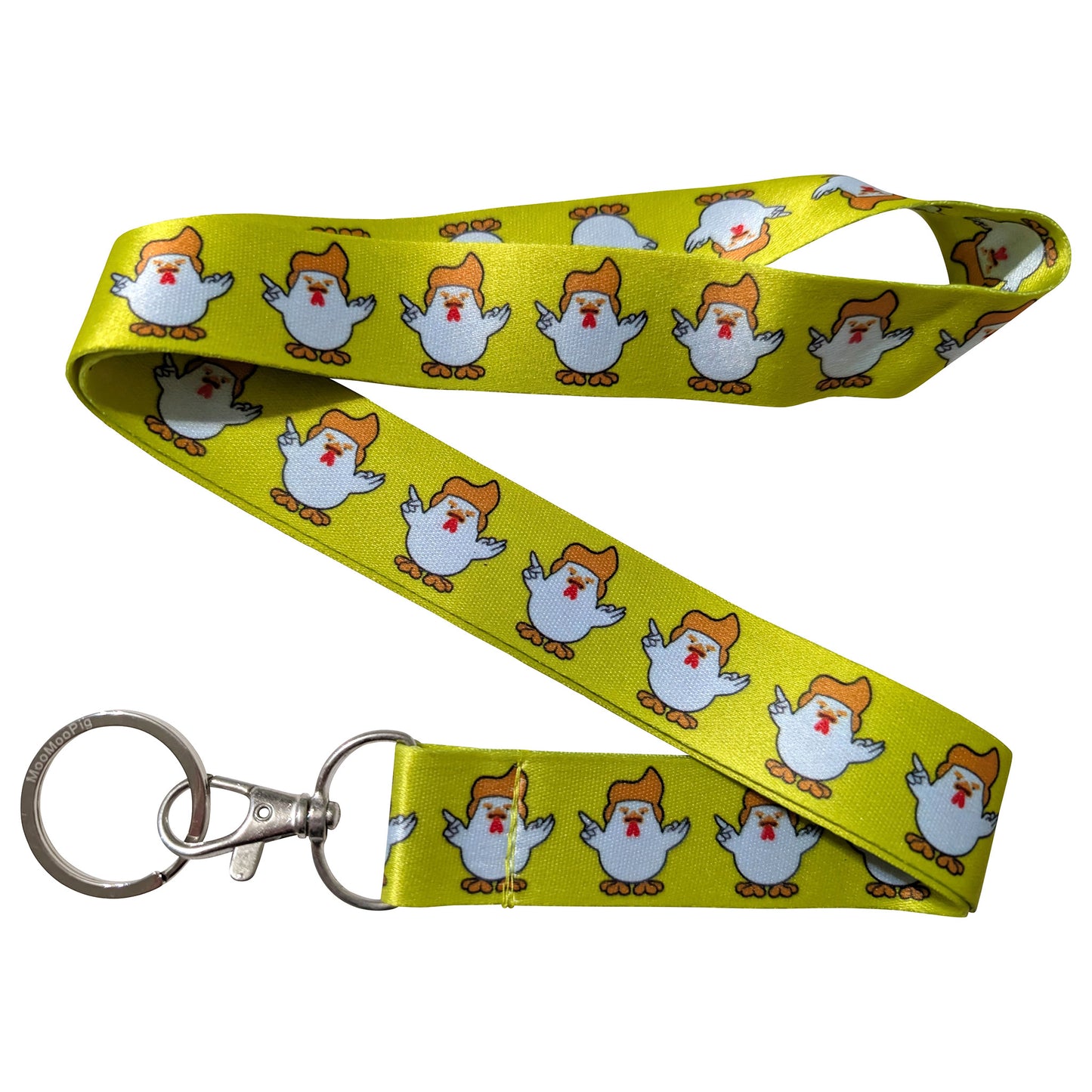 Donald Trump Chicken Yellow Keychain Lanyard