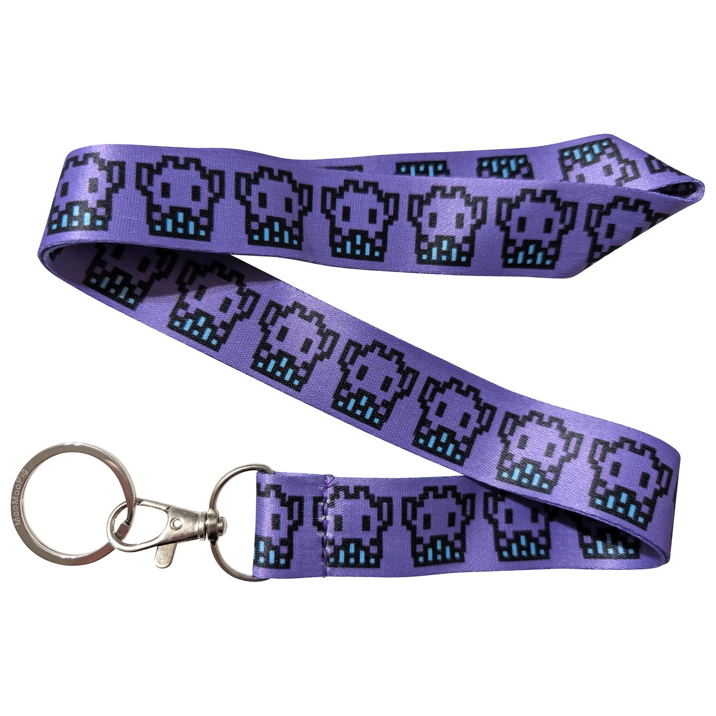 Alien Monster 8-Bit Purple Keychain Lanyard