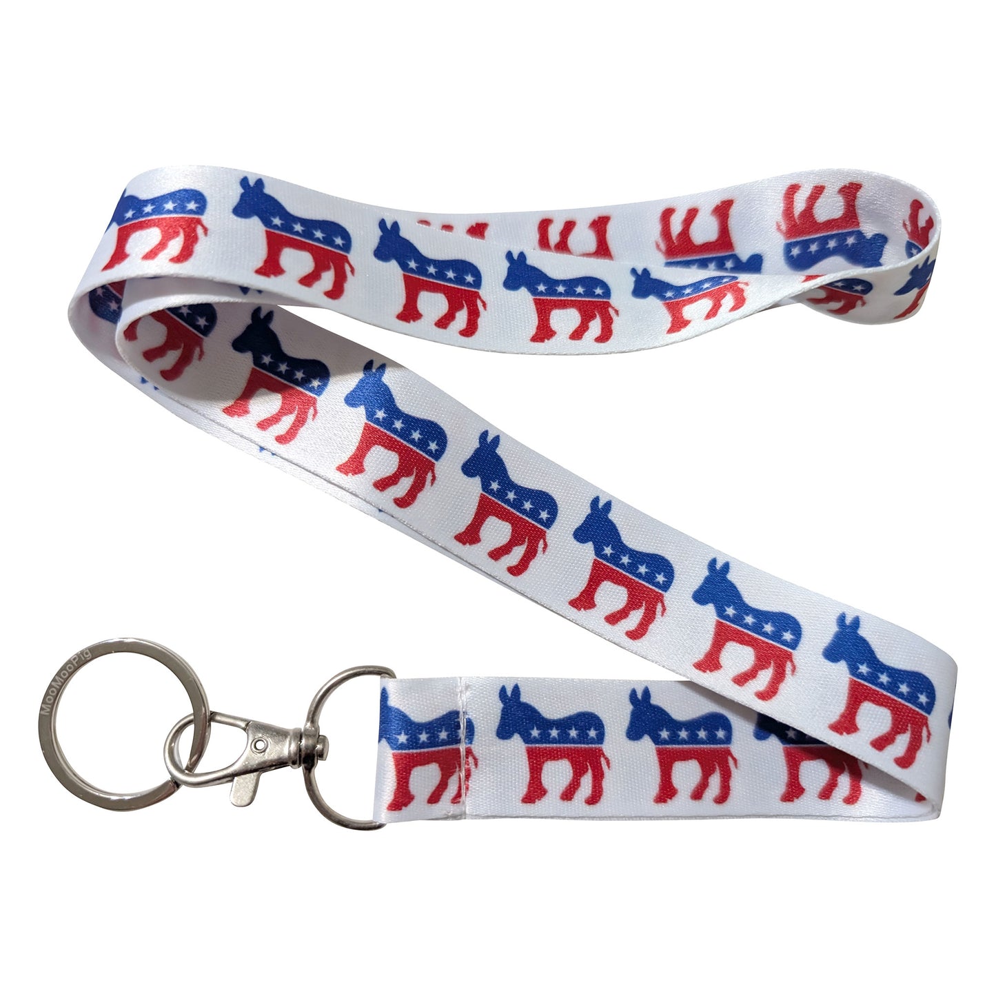 Democratic Party Donkey Keychain Lanyard