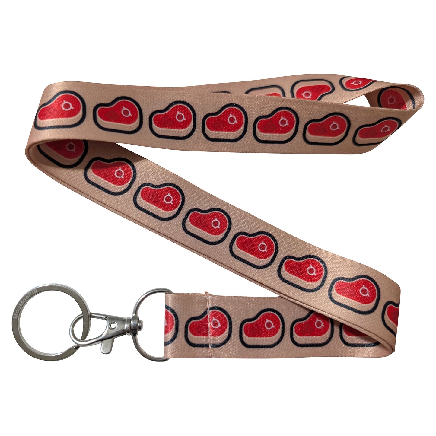 Cut of Meat T-bone Steak Keychain Lanyard