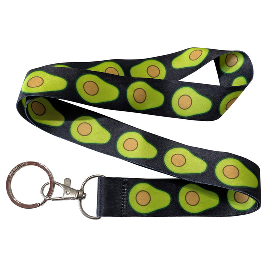 Avocado Black Keychain Lanyard