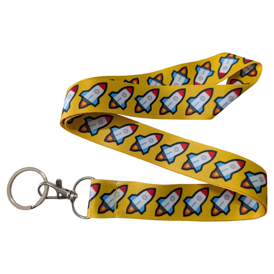 Rocket Yellow Keychain Lanyard