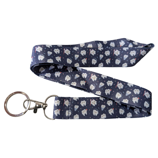 Tooth Teeth All Over Print Keychain Lanyard
