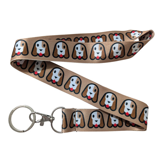Beagle Dog Brown Keychain Lanyard