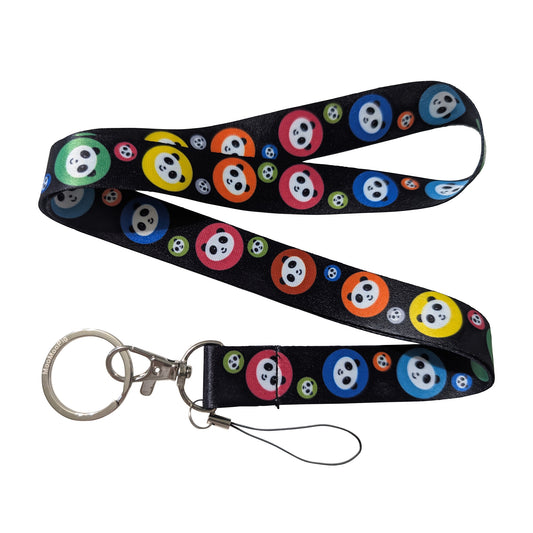 Panda Rainbow Keychain Lanyard