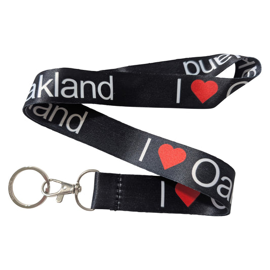 I Love Oakland Keychain Lanyard