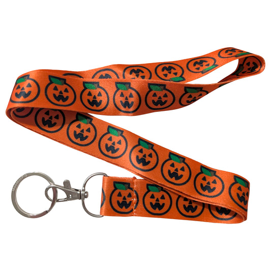 Jack O Lantern Pumpkin Halloween Orange Keychain Lanyard