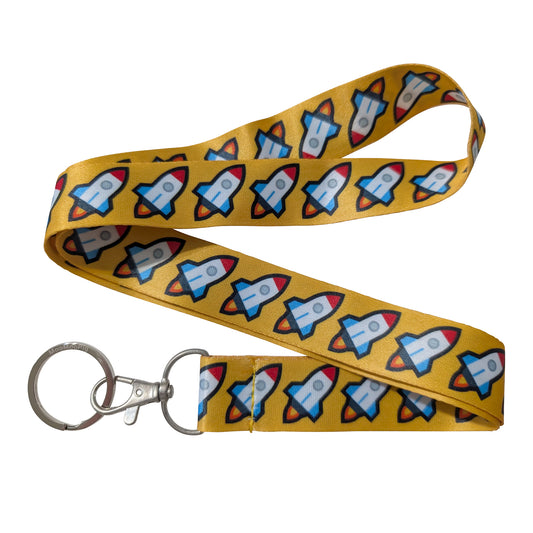 Rocket Yellow Keychain Lanyard