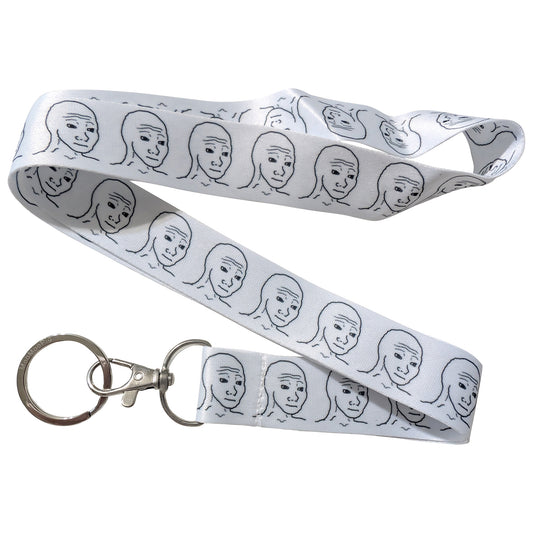 Wojak Feels Guy Meme Keychain Lanyard