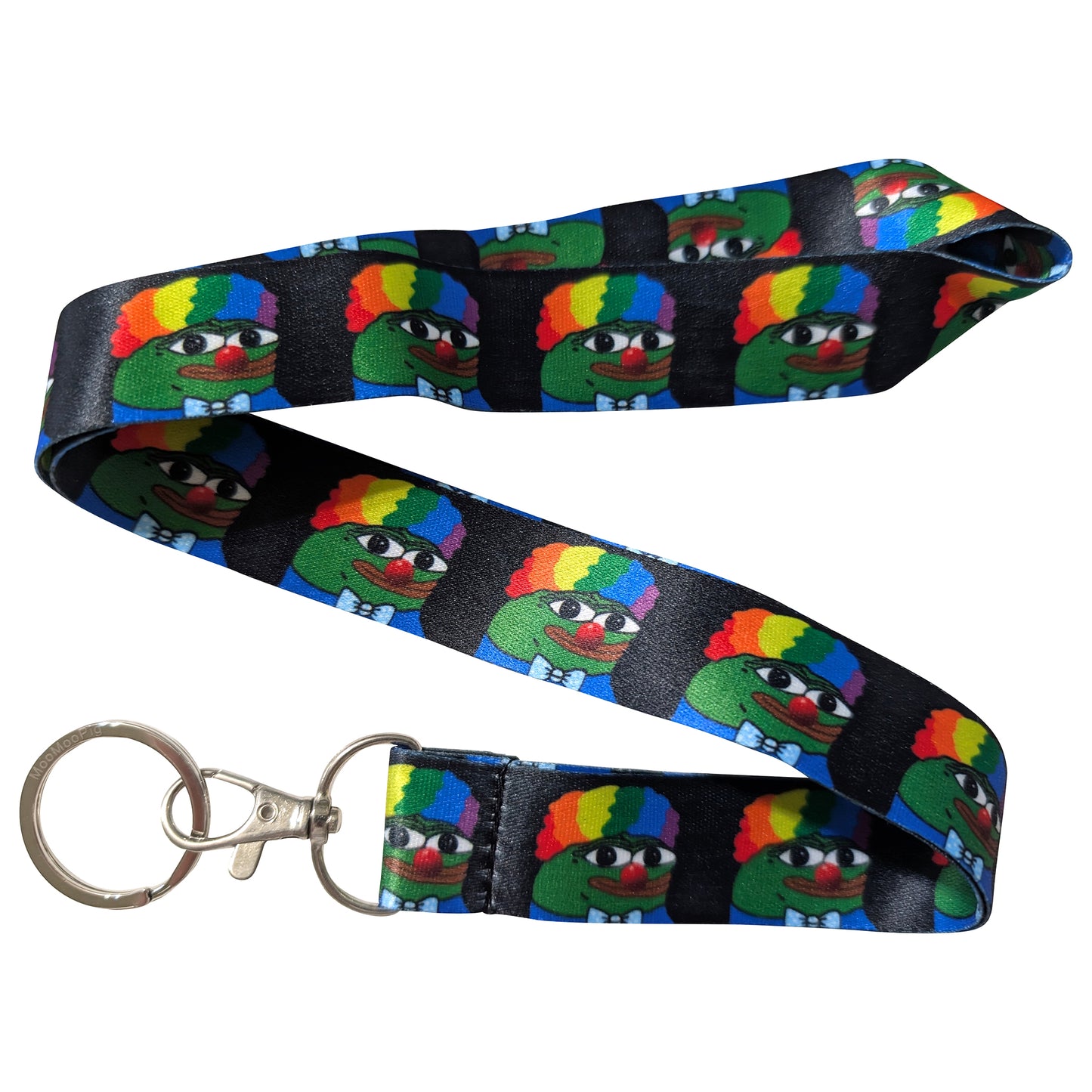 Clown Pepe Frog Black Keychain Lanyard