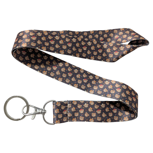Bear Face All Over Print Keychain Lanyard