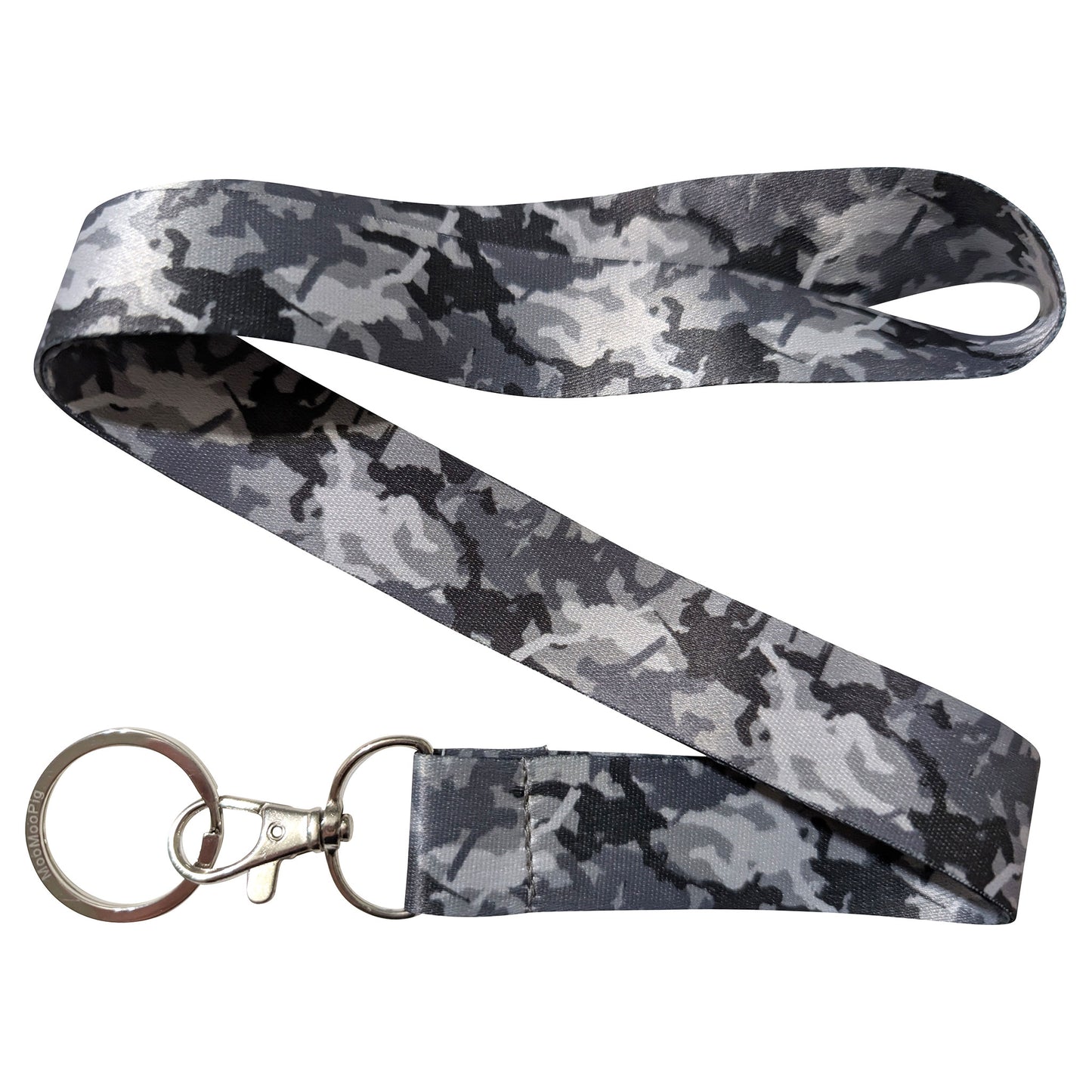 Camouflage Camo Black Gray Keychain Lanyard
