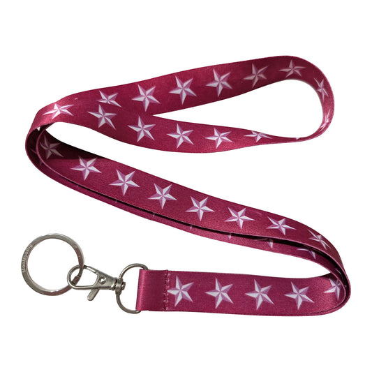 Purple Star Keychain Lanyard
