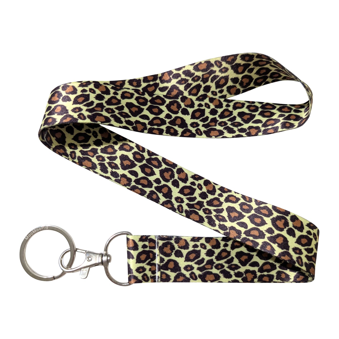 Leopard Animal Spots Pattern Brown Yellow Keychain Lanyard
