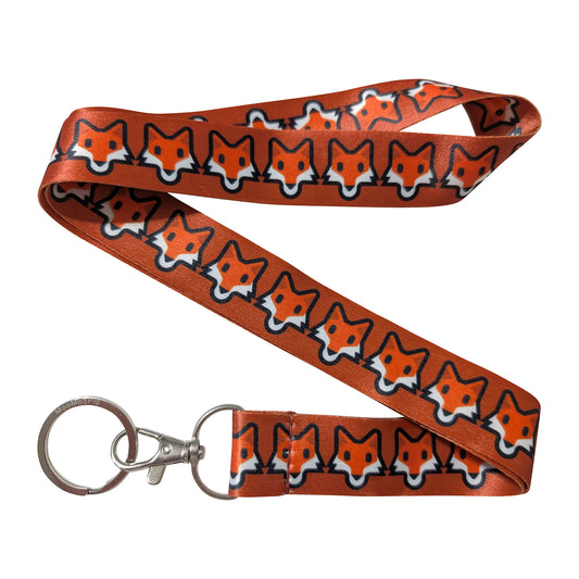 Fox Face Red Keychain Lanyard