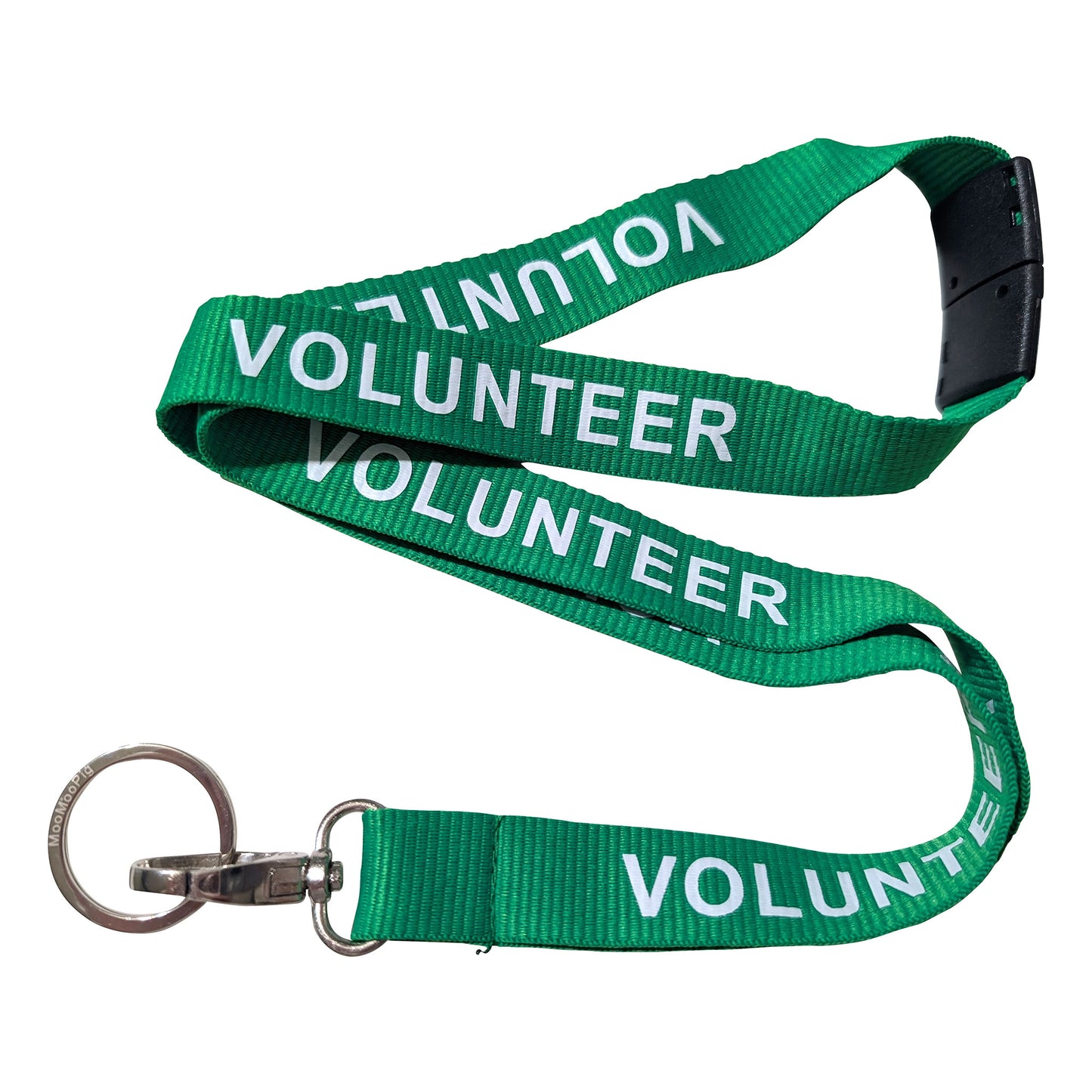 Volunteer Green Safety Breakaway Keychain Lanyard