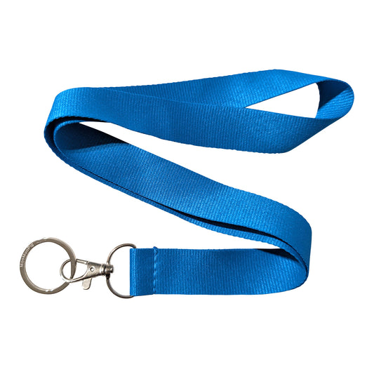 Blank Light Blue Flat Keychain Lanyard