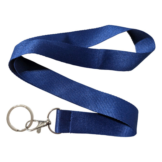 Blank Royal Blue Flat Keychain Lanyard