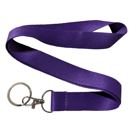 Blank Violet Flat Keychain Lanyard