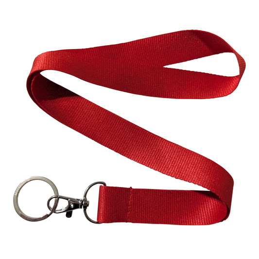 Blank Red Flat Keychain Lanyard